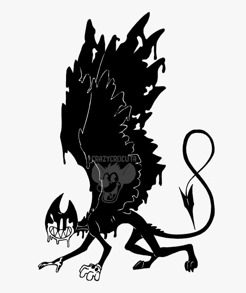 Ink Bendy With Wings, HD Png Download