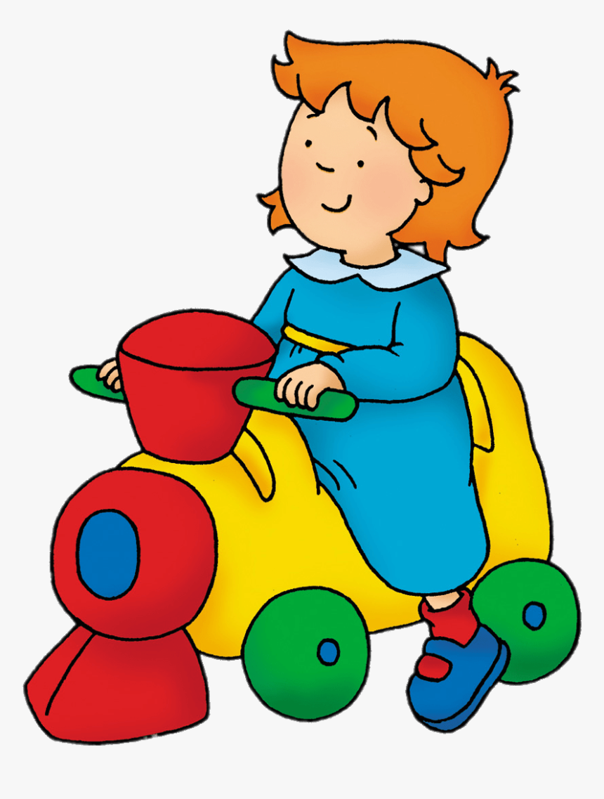 Caillou S Sister Rosie On Toy Train - Connect The Dots For Kids, HD Png Download