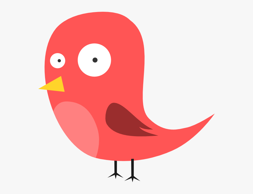Red Cartoon Bird, HD Png Download