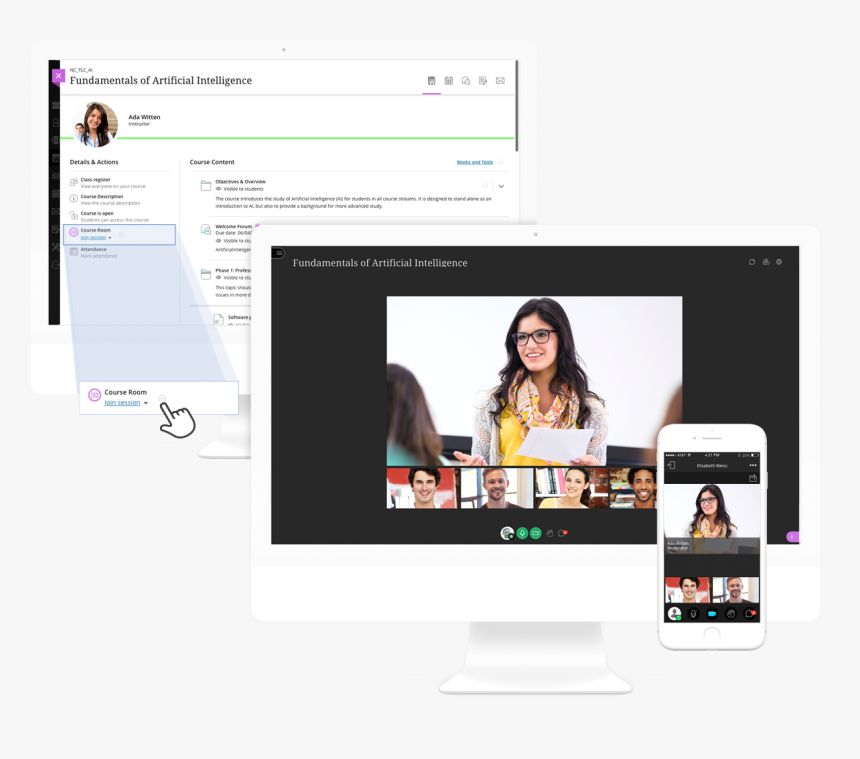Blackboard Learn On A Desktop Computer - Black Board, HD Png Download