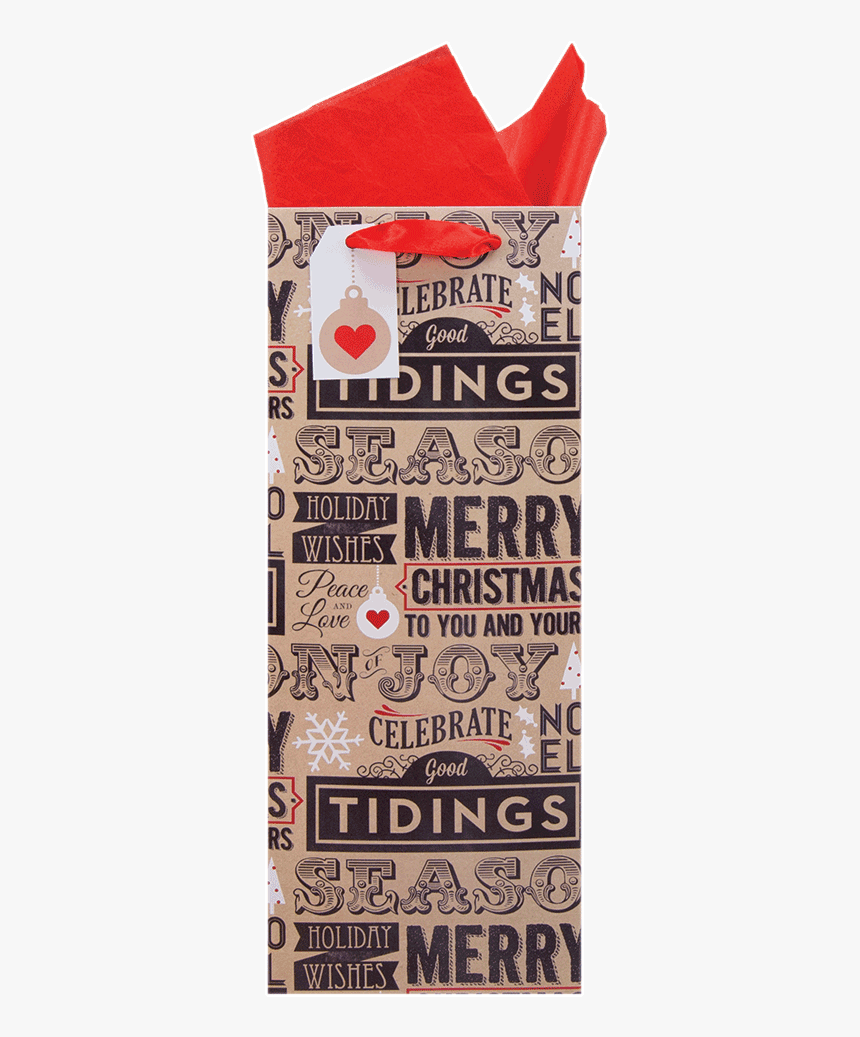 Holiday Headlines Bottle Bag - Bag, HD Png Download