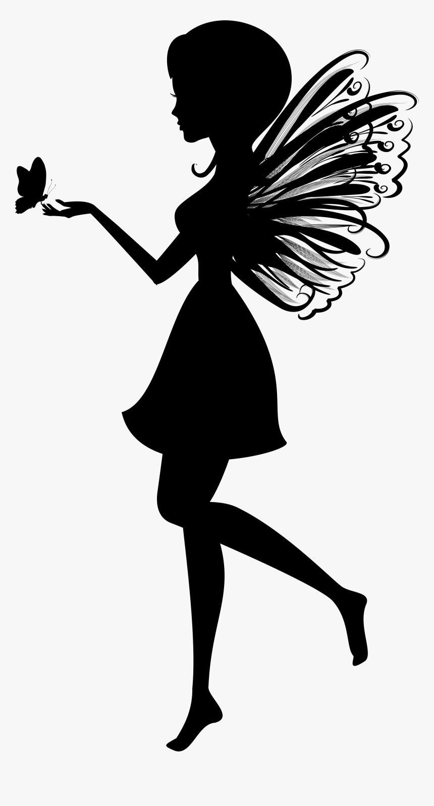 Transparent Steampunk Butterfly Png - Free Fairy Silhouette Png, Png Download