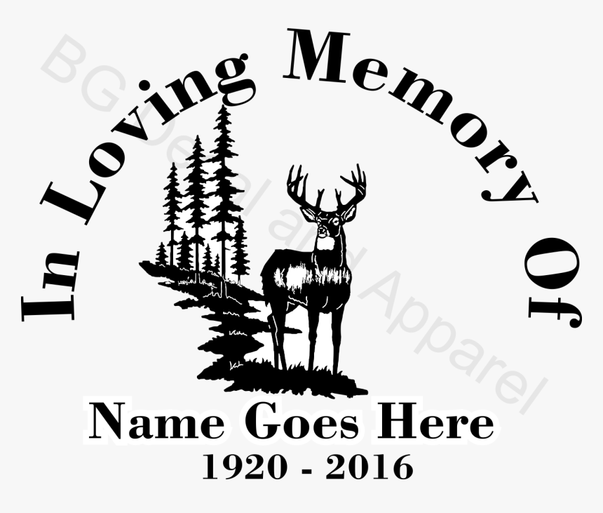Loving Memory Deer Decals, HD Png Download