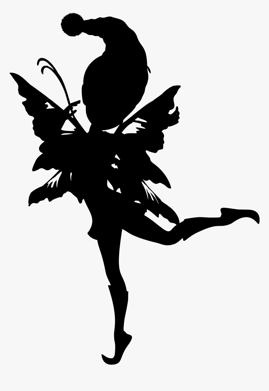 Fairies Silhouette , Png Download - Black Fairy Clipart Silhouette, Transparent Png