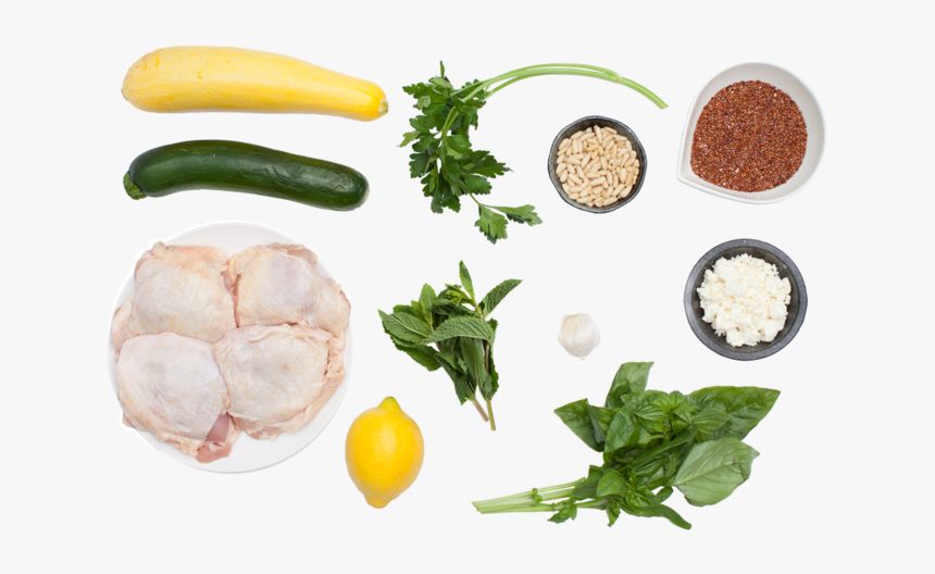 Lemon-parsley Chicken Thighs With Squash & Zucchini - Superfood, HD Png Download