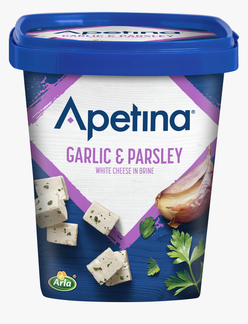 Apetina® Garlic & Parsley White Cheese Cubes In Brine - Apetina Red Peppers & Chilli Feta Cubes, HD Png Download
