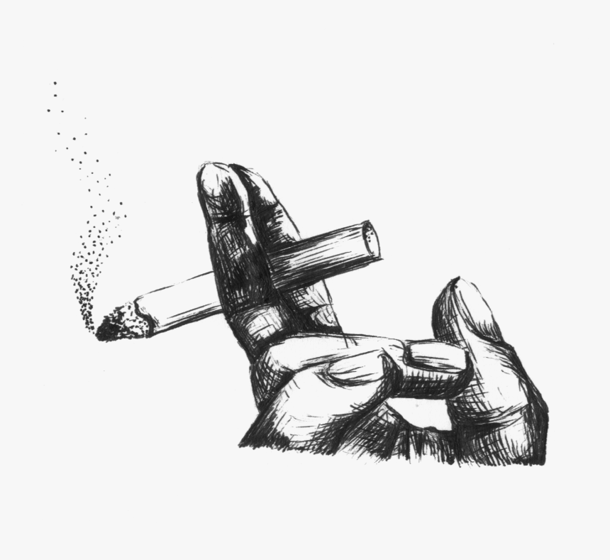 Smoking In Public Sketch, HD Png Download