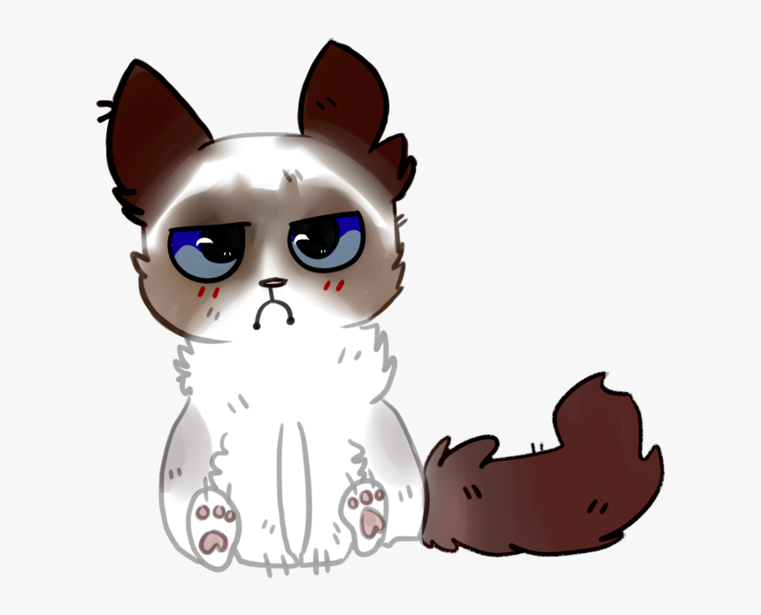 Angry Cat Png Free Download - Grumpy Cat Cartoon Png, Transparent Png