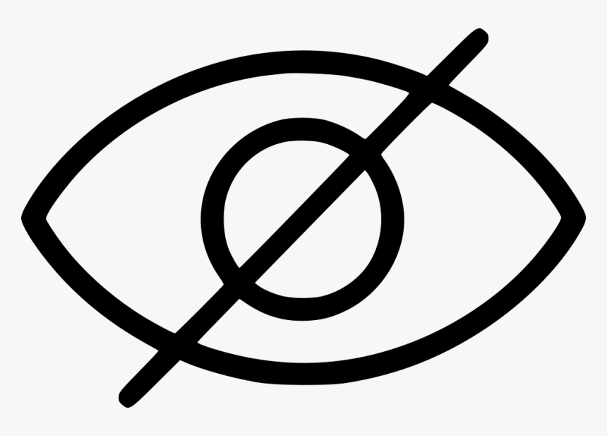 Invisible - Eye Closed Icon, HD Png Download