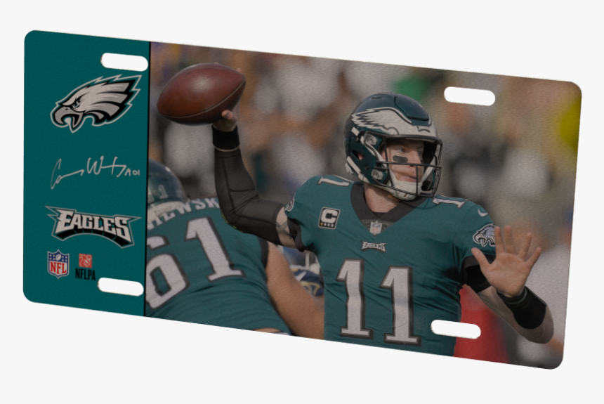 Philadelphia Eagles Carson Wentz Metal Photo - Philadelphia Eagles, HD Png Download