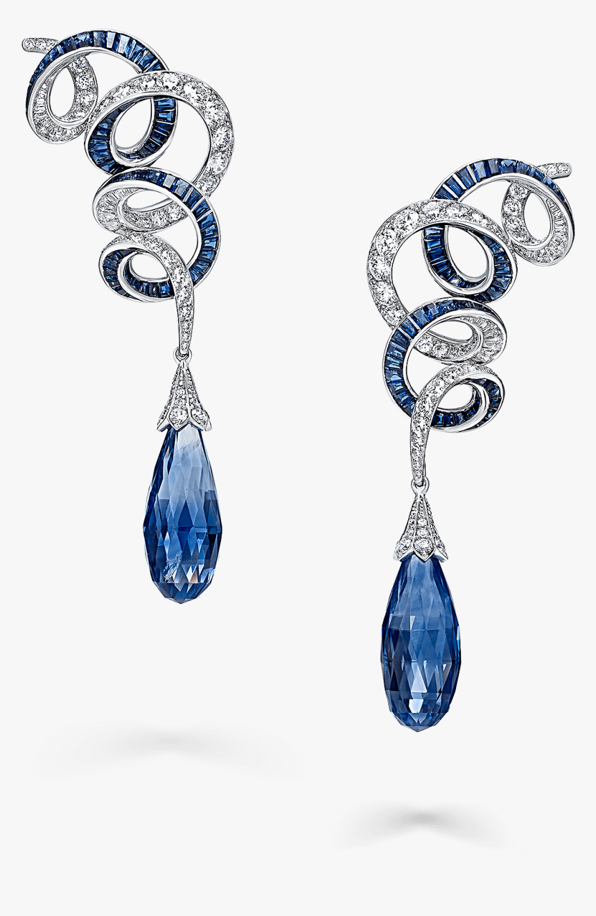 Inspired By Twombly Sapphire And Diamond Earrings, - Earrings, HD Png Download