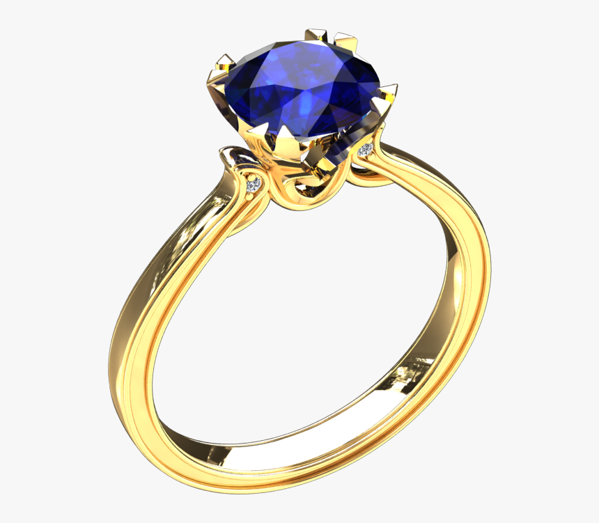 50 Carat Lab Grown Blue Sapphire Solitaire 14k Gold - Rose Gold Ring Pink Diamond Solitaire, HD Png Download