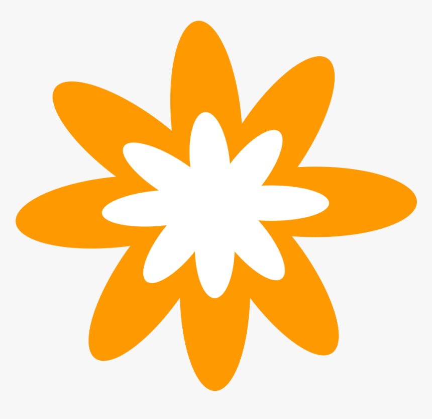 Orange Flower Icon Png Clipart , Png Download - Orange Flower Clipart Png, Transparent Png