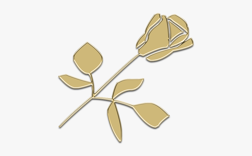 Rose, Gold, Symbol, Sign, Flower, Icon, Gift, Flowers - Illustration, HD Png Download
