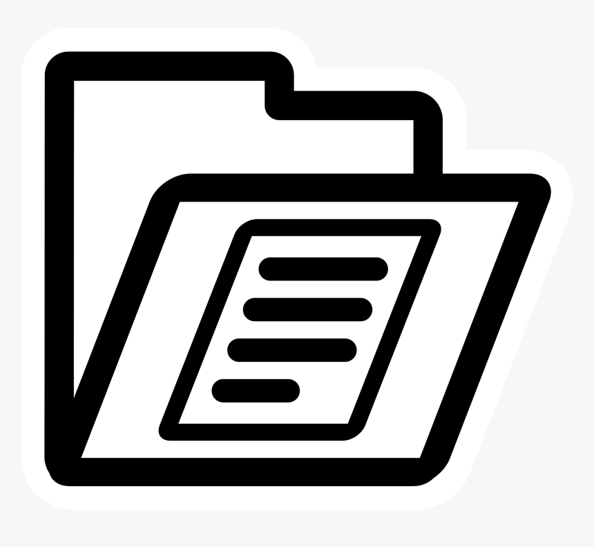 Mono Folder Man Clip Arts - Documents Clipart Png, Transparent Png