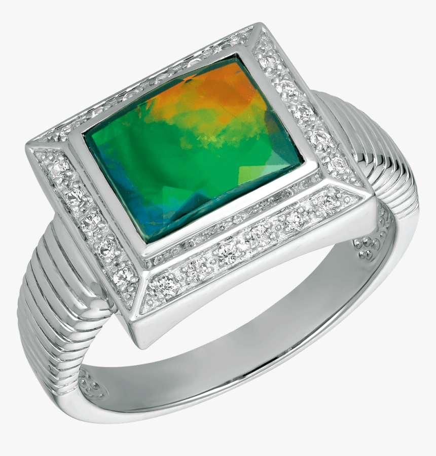 Adaline Sterling Silver Sapphire Ring By Korite Ammolite - Engagement Ring, HD Png Download