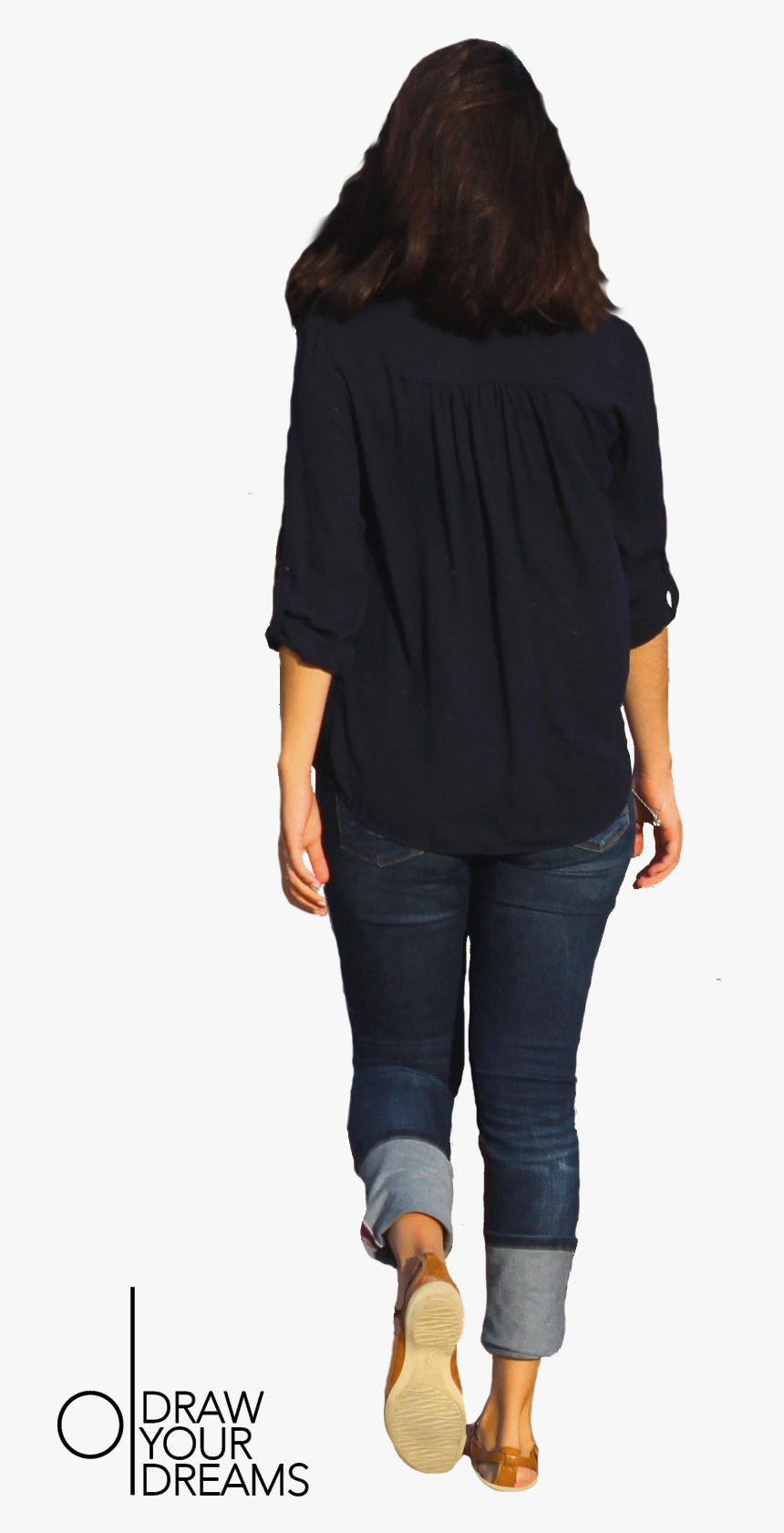 Draw Your Dreams People Png , Png Download - Persona De Espaldas Psd, Transparent Png