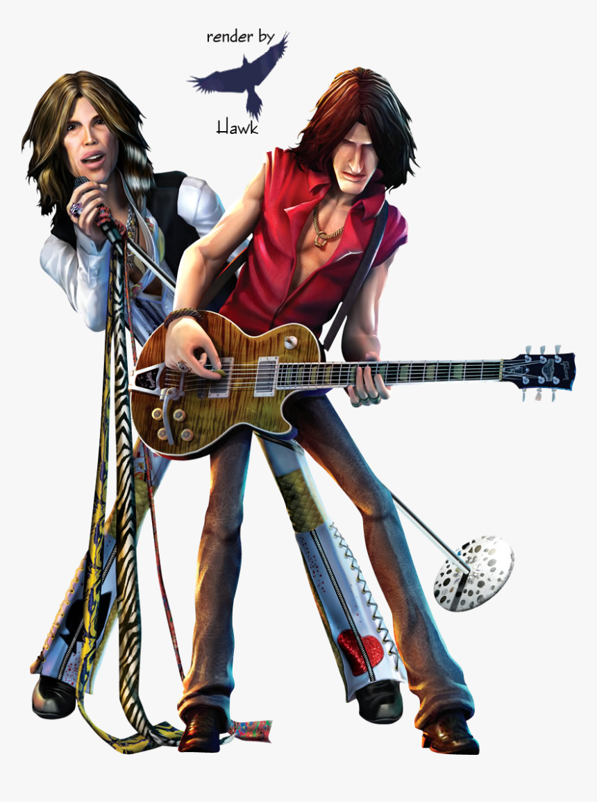 Music Band Transparent - Guitar Hero Aerosmith Art, HD Png Download