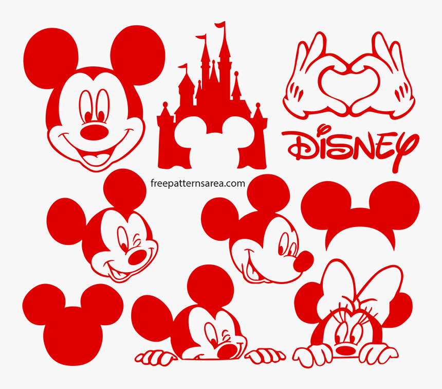 Mickey Ears Clipart Small - Mickey Mouse Silhouette, HD Png Download