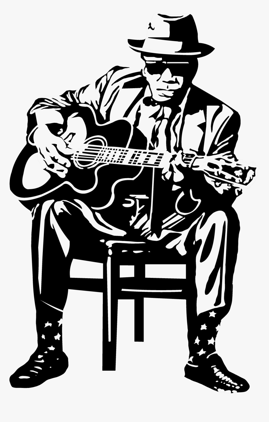 Guitar Acoustic Blues Musician Png Image High Quality - John Lee Hooker Patch, Transparent Png