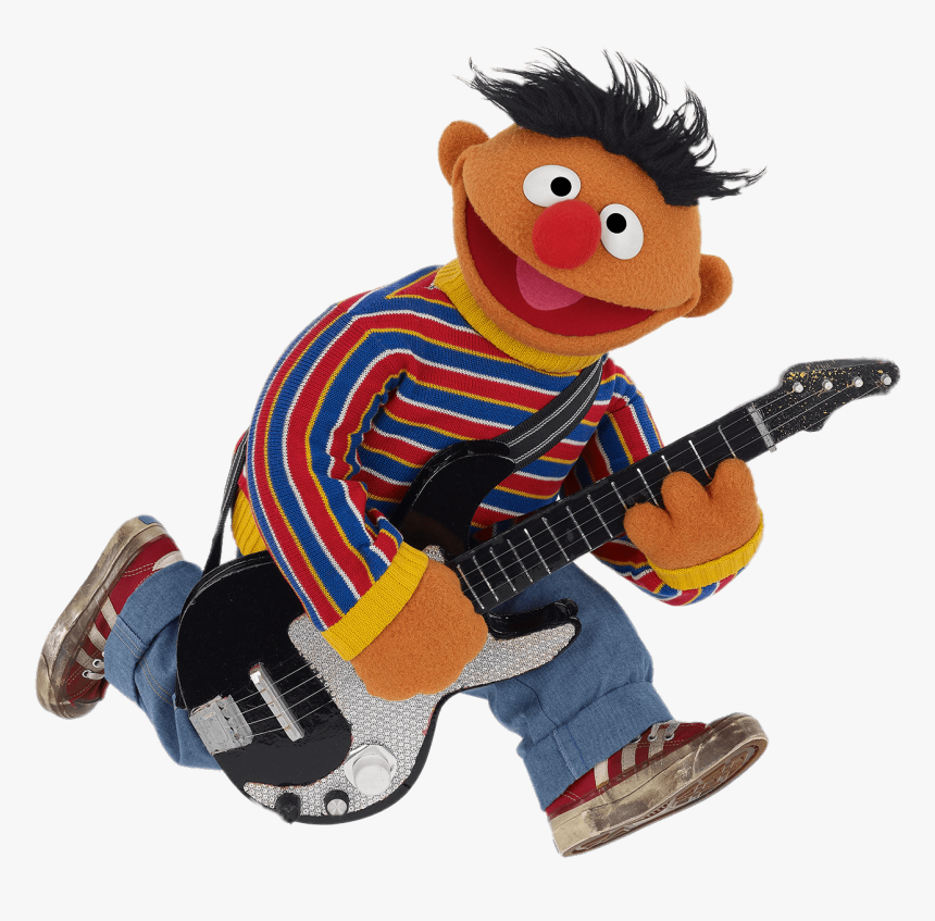 Guitar - Sesame Street Ernie Playing Guitar, HD Png Download