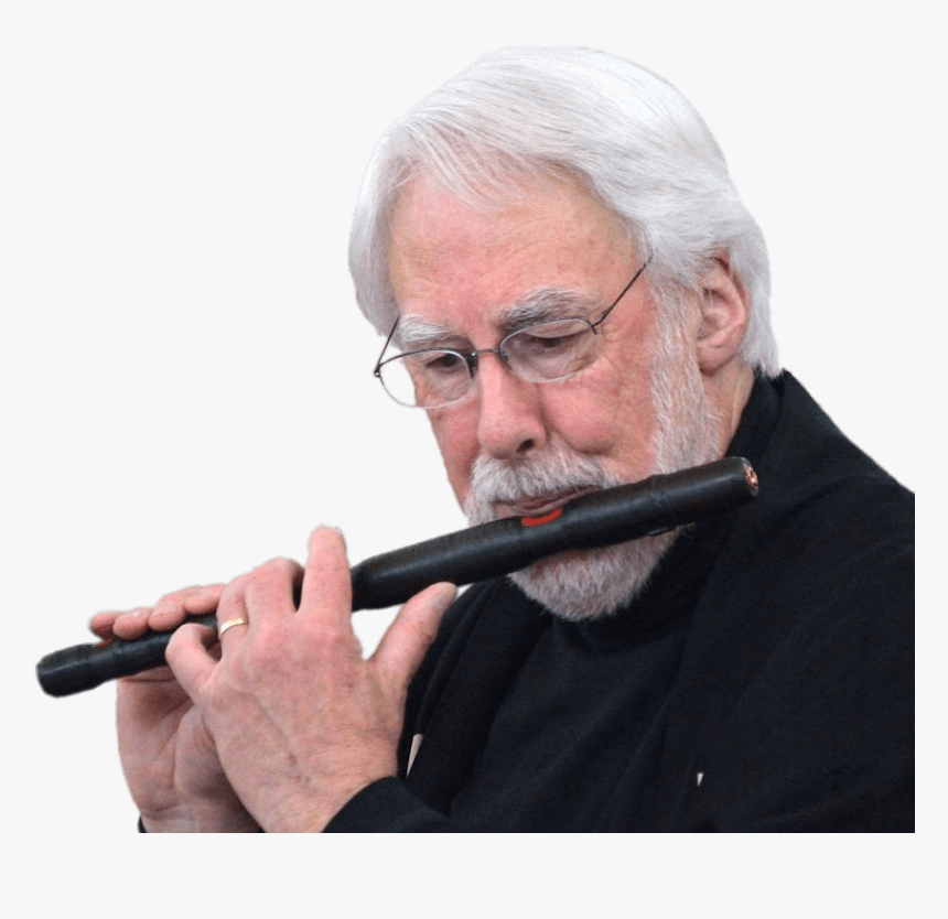 Musician Playing The Nohkan Flute - Man Playing Flute Png, Transparent Png