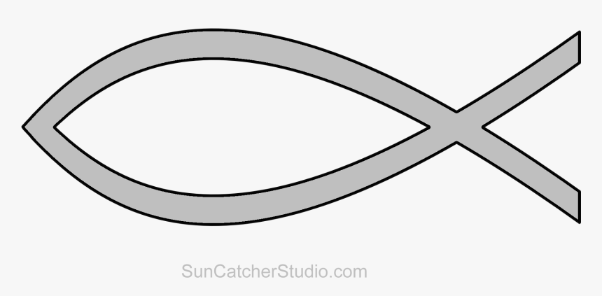 Clipart Fish Stencil - Circle, HD Png Download