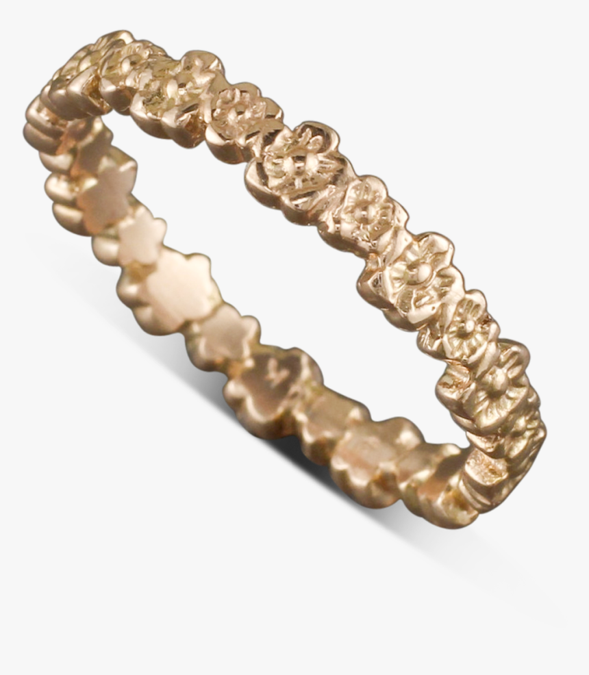 14 Karat Rose Gold Flower Stack-able Ring Size - Bracelet, HD Png Download