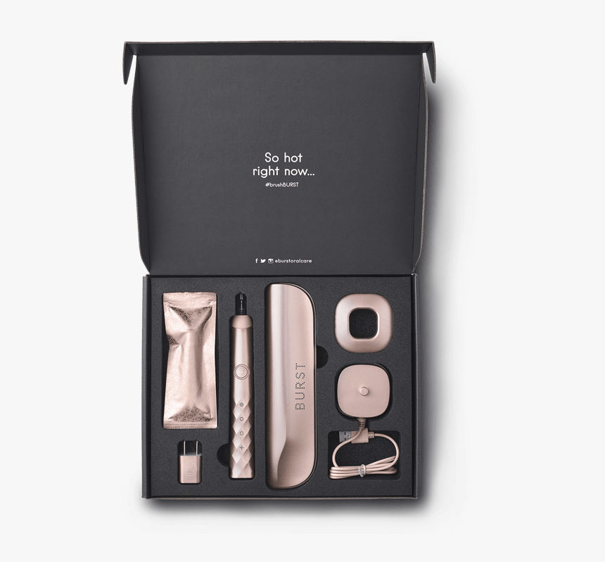 Rosegold Brush Box - Rose Gold Burst Toothbrush, HD Png Download