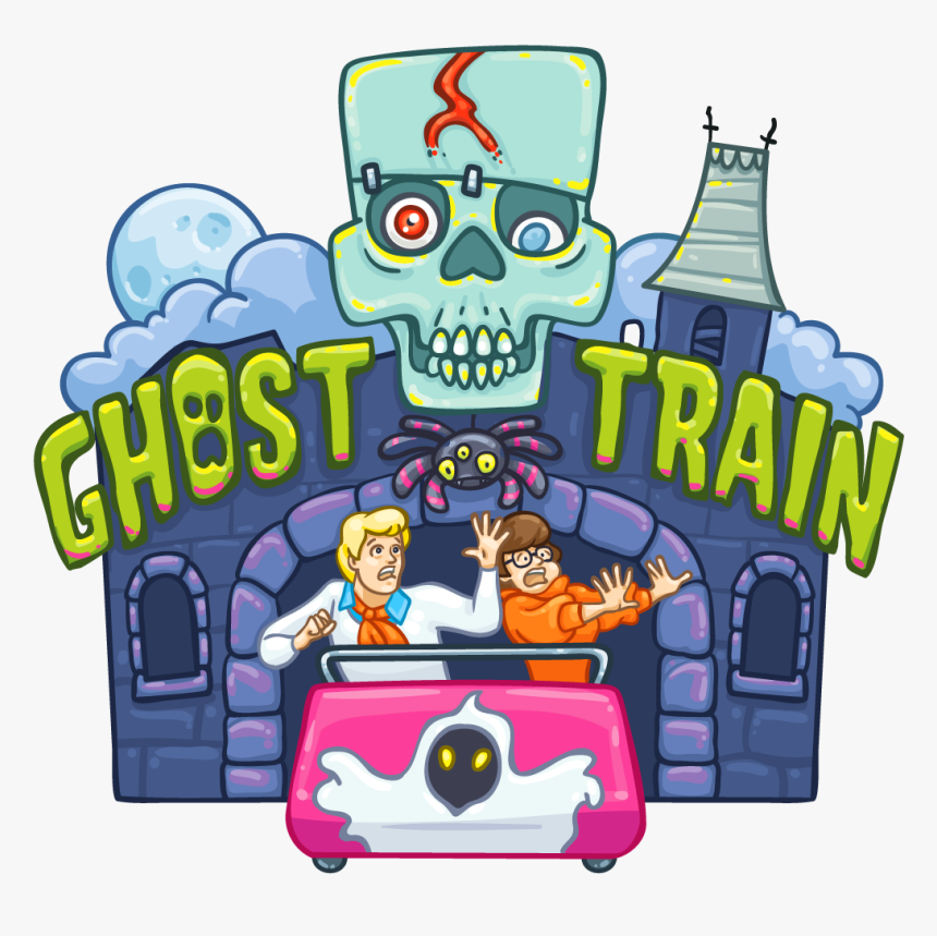 Spooky Clipart Train - Ghost Train Ride Clipart, HD Png Download