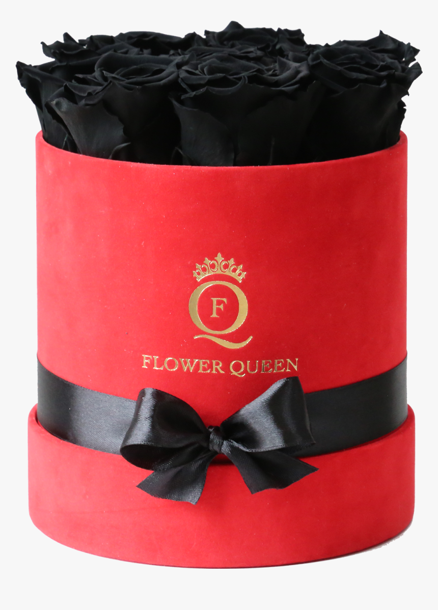 Black Roses In Medium Red, Velvet Box - Box, HD Png Download