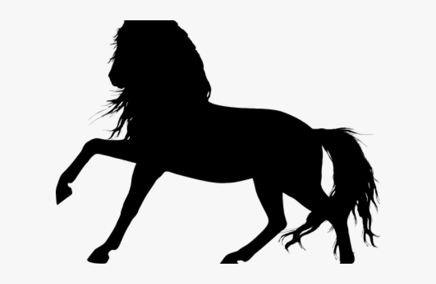 Stallion Clipart Silhouette - Horse Silhouette Transparent Background, HD Png Download