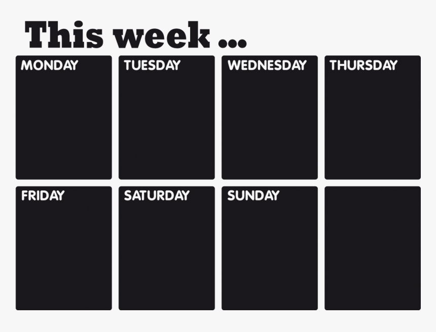Chalkboard English Weekly Organizer - Parallel, HD Png Download