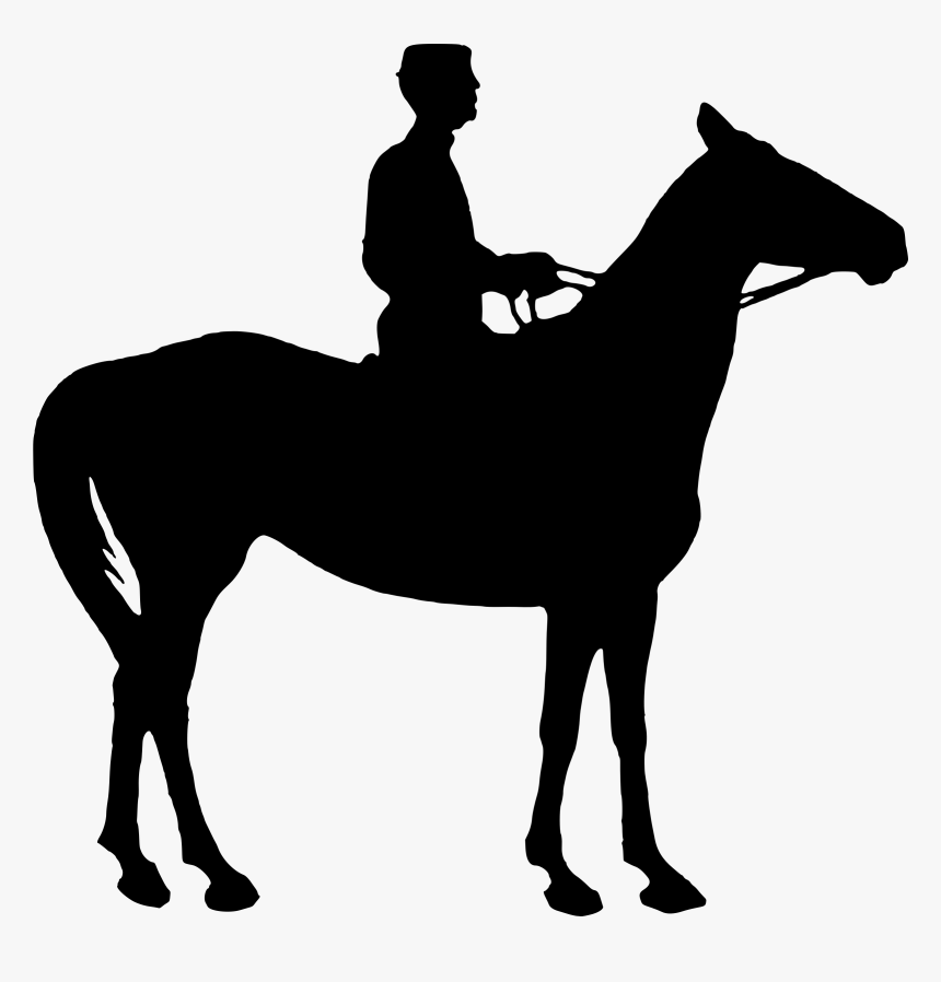Horse And Rider Silhouette 2 Icons Png - Horse With Rider Silhouette, Transparent Png
