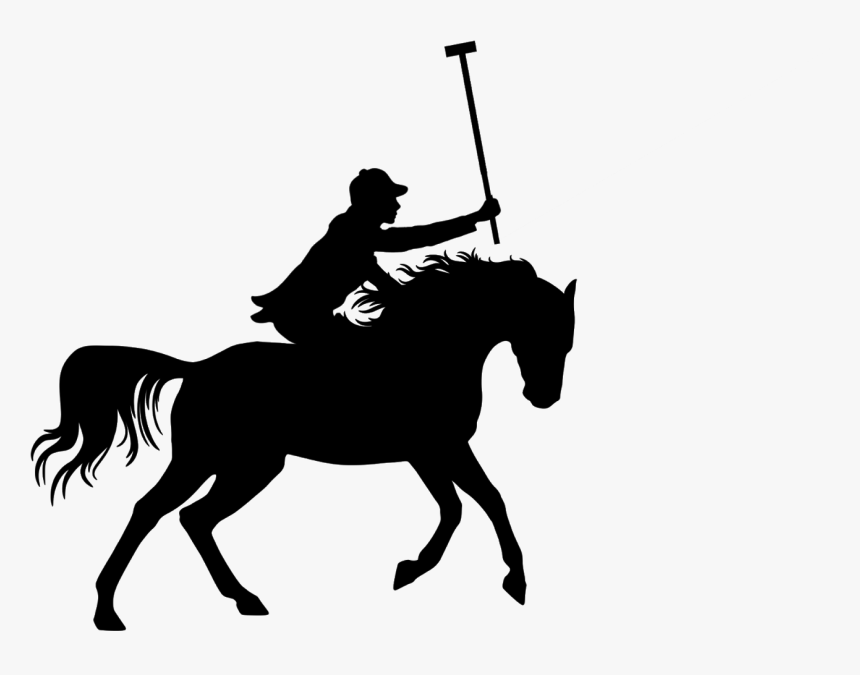 Polo, Horse, Player, Silhouette, Animal, Running, Equestrian, - Silhouette Polo Horse, HD Png Download
