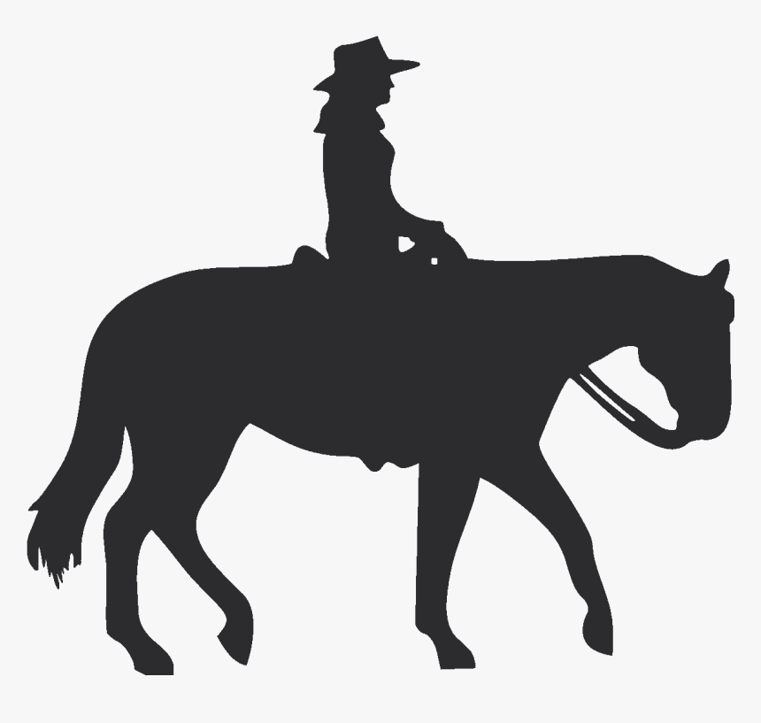 Horse Silhouette Png -cowboy On Horse Silhouette - Cowboy On Horse Silhouette Png, Transparent Png