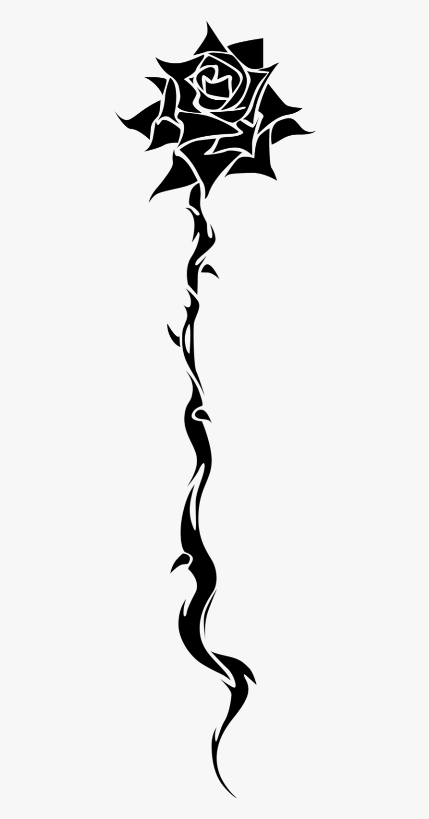 Rose Png Silhouette Hd, Transparent Png