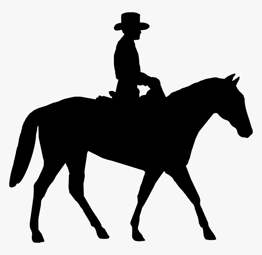 Cowboy Silhouette Png - Horse And Rider Silhouette, Transparent Png