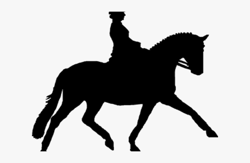 Dressage Horse Silhouette - Dressage Silhouette Clip Art, HD Png Download