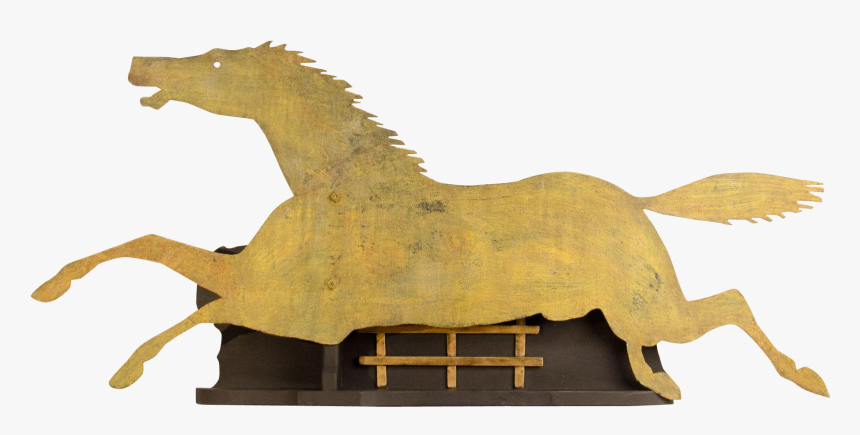 Running Horse Silhouette Weathervane - Statue, HD Png Download