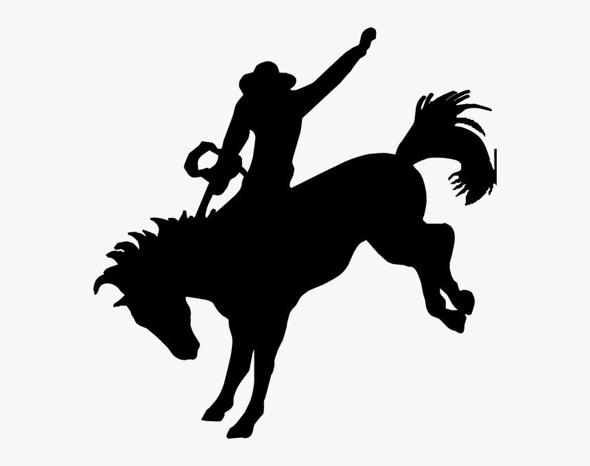 Cowboy Riding A Horse Silhouette , Png Download - Silhouette Cowboy Riding Horse, Transparent Png