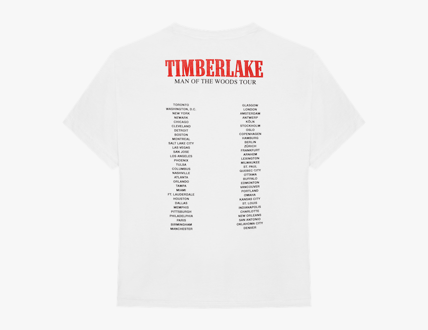 Justin Timberlake Heron Preston Man Of The Woods Merchandise - Active Shirt, HD Png Download