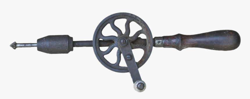Drill, Cutout, Hand Tool, Tool, Hardware, Carpentry - Hand Drill Hand Tool, HD Png Download