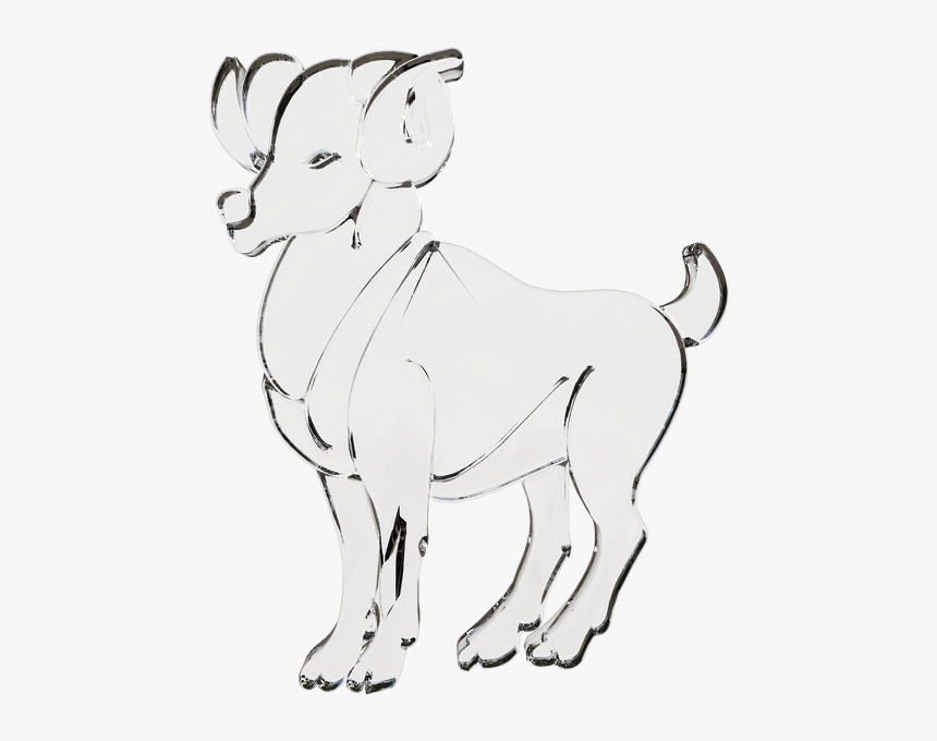 Glass Signs Of The Zodiac, Aries, Horoscope - Line Art, HD Png Download