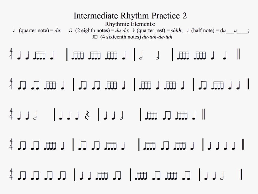 Rhythm Practice Level 2, HD Png Download