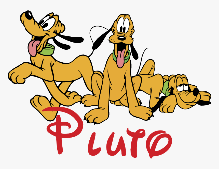 Pluto Vector Logo - Disney Pluto Black And White, HD Png Download