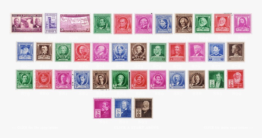1940 Us Postage Stamps - Postage Stamp, HD Png Download