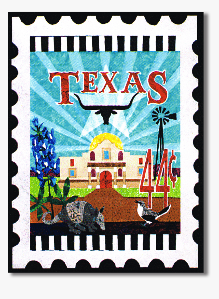Texas Stamp Full Kit Laser Cut Pre Fused Applique Quilt - Texas Stamp, HD Png Download