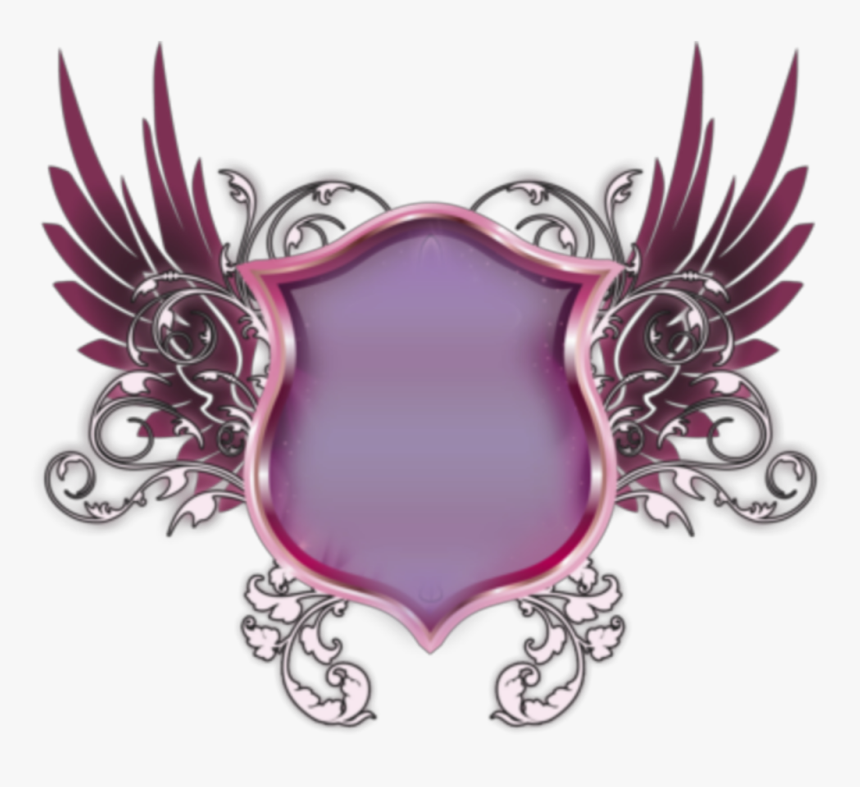 #escudo #emblem #shield #emblema #vector #vetor @lucianoballack - Blue Shield With Wings, HD Png Download