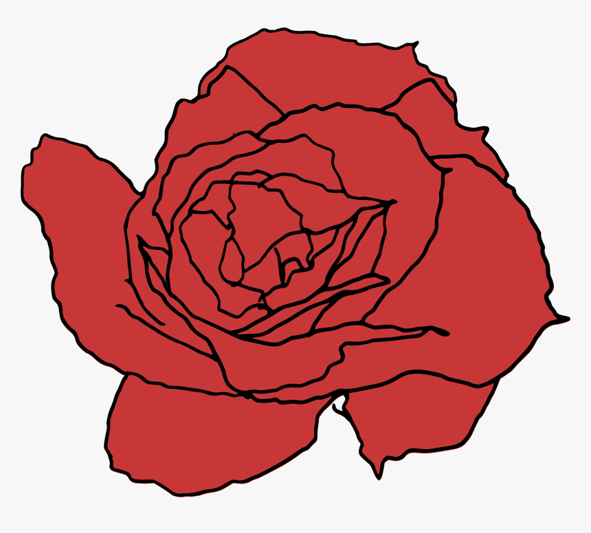 Transparent Red Rose Transparent Png - Drawn Rose Transparent, Png Download